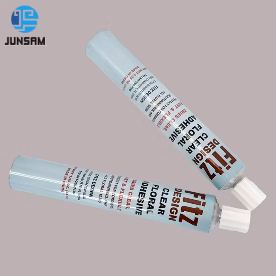 Empty Aluminum Glue Applicator with White Screw Cap