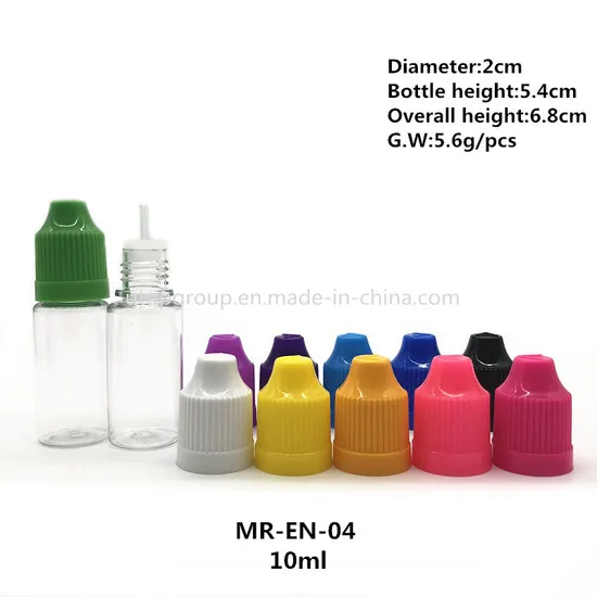 10ml 20ml 30ml Empty Plastic Bottle Juice Dropper Bottle with Child Proof Cap Pet Liquid Bottles 