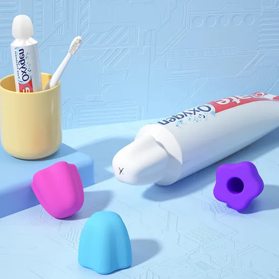 Wholesale Food Grade Reusable Silicone Selfsealing Toothpaste Cap for Toothpaste Dispenser 