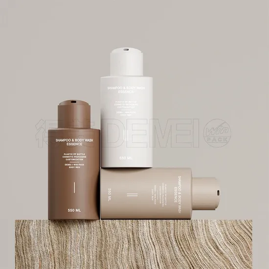 Cosmetic Bottle 550ml Flip Top Closure Empty Container for Liquid Soap Dispenser 