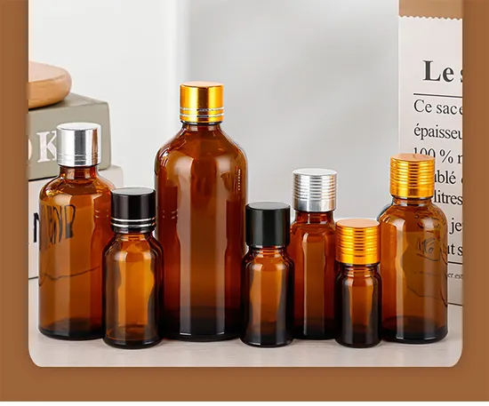 2023 Hot Sale Roller on Cap for Amber Blue Glass Ball Essential Oil Bottle Travel Perfume Sub